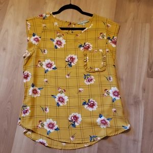 Yellow Floral Blouse
